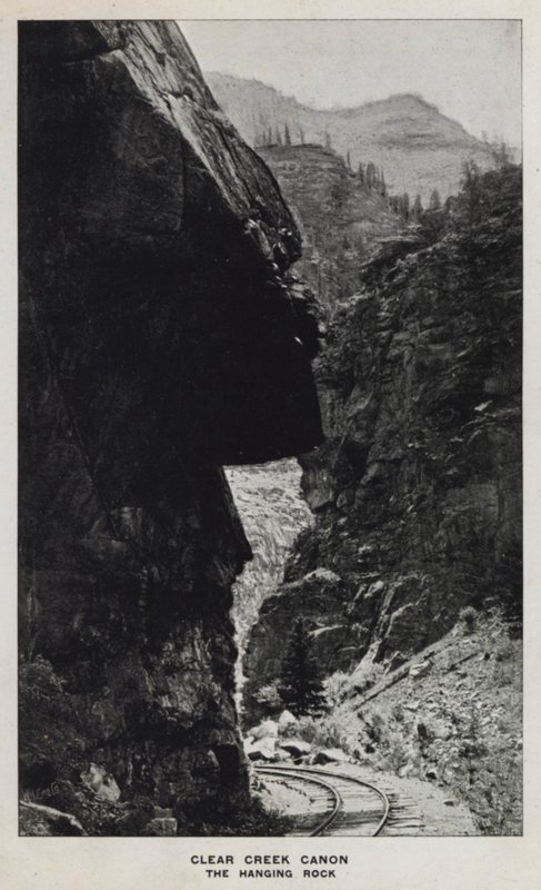 Canyons von Colorado: Clear Creek Canon, Der Hängende Felsen von William Henry Jackson