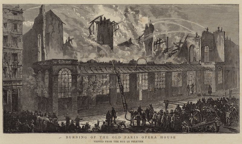 Brand des alten Pariser Opernhauses von William Henry James Boot