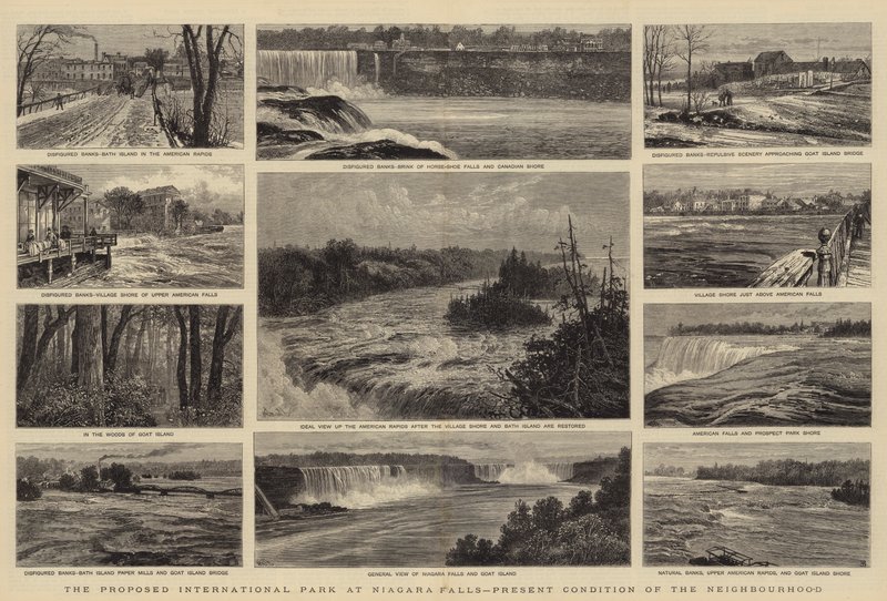 Der vorgeschlagene internationale Park bei den Niagarafällen, aktueller Zustand der Nachbarschaft von William Henry James Boot