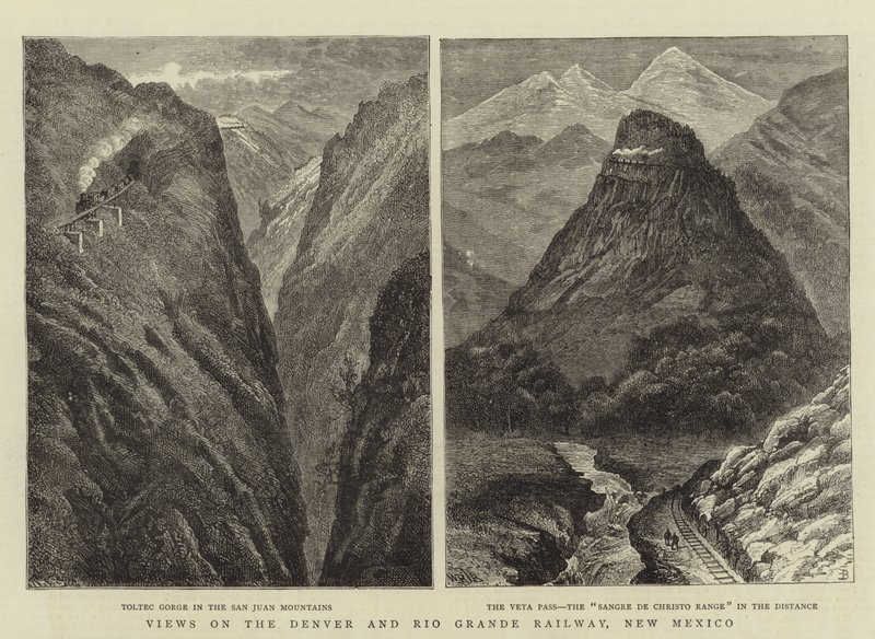 Ansichten der Denver und Rio Grande Eisenbahn, New Mexico von William Henry James Boot