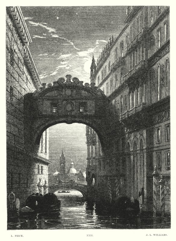 Lord Byrons Childe Harold, Canto IV, Strophe 1 (Gravur) von William Henry Lake Price