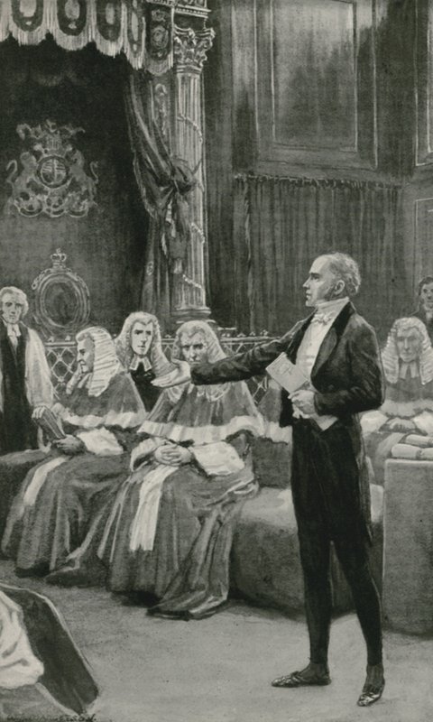 Earl Grey appelliert an das Bischofsgericht, das Reformgesetz zu verabschieden von William Henry Margetson