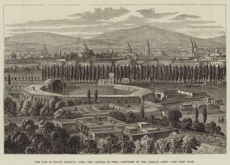 Der Krieg in Südamerika, Lima, die Hauptstadt von Peru, erobert von der chilenischen Armee von William Henry Pike