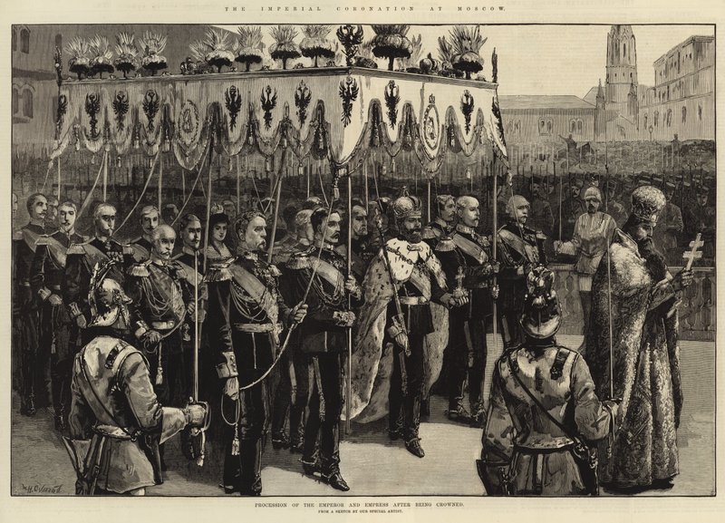 Prozession des Kaisers und der Kaiserin von William Heysham (after) Overend