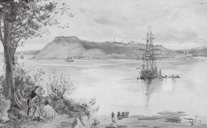 Ansicht der Stadt und Festung von Quebec, AD 1759 von William Heysham (after) Overend