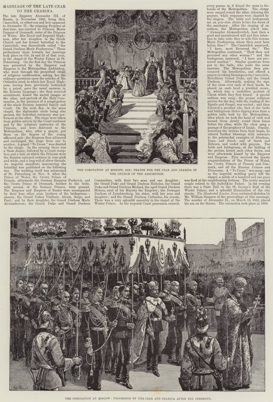Hochzeit des verstorbenen Zaren mit der Zarin von William Heysham Overend