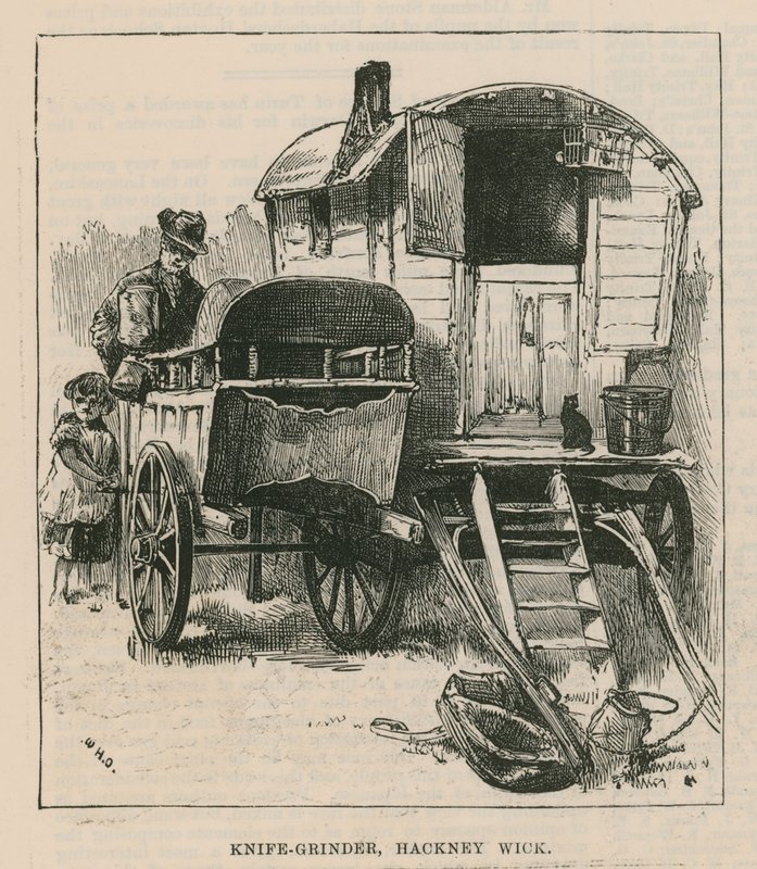 Skizzen aus dem Zigeunerleben; Messerschleifer, Hackney Wick von William Heysham Overend