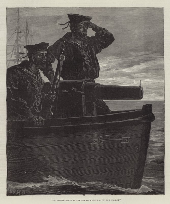 Die britische Flotte im Marmarameer, auf der Lauer von William Heysham Overend