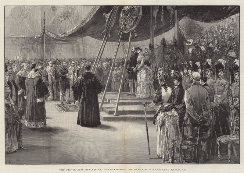 Der Prinz und die Prinzessin von Wales eröffnen die Glasgow International Exhibition von William Heysham Overend