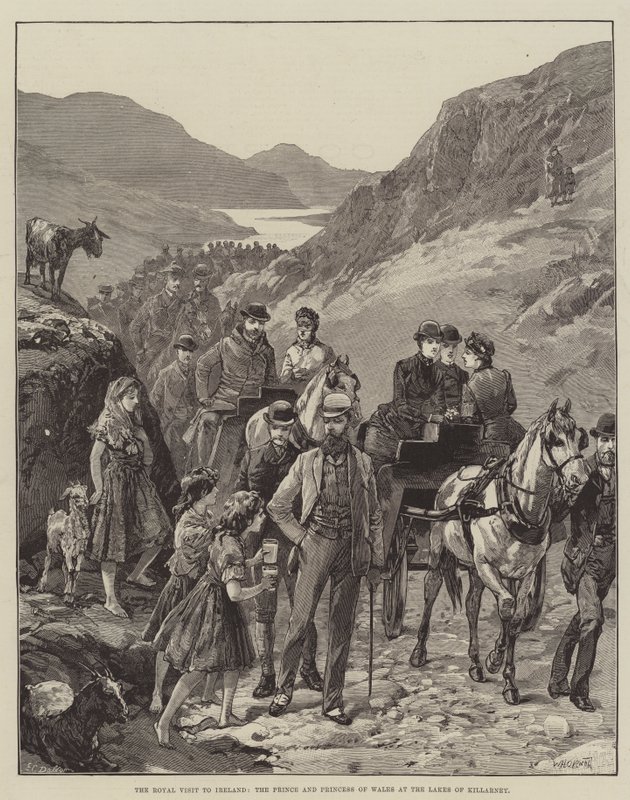 Der königliche Besuch in Irland, der Prinz und die Prinzessin von Wales an den Seen von Killarney von William Heysham Overend