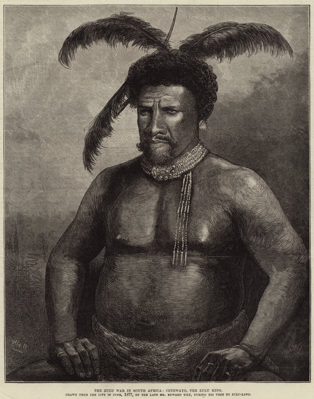 Der Zulukrieg in Südafrika, Cetewayo, der Zulukönig von William Heysham Overend