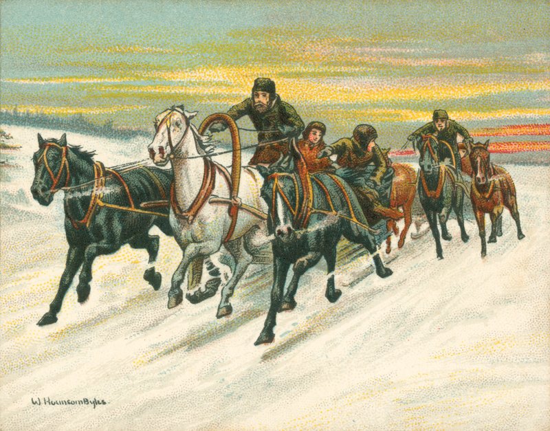 Historische und moderne Rennen, Russische Schlittenrennen von William Hounsom Byles