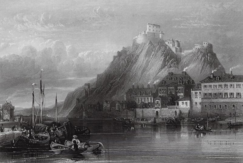 Festung Ehrenbreitstein, Rhein von William Leighton (after) Leitch