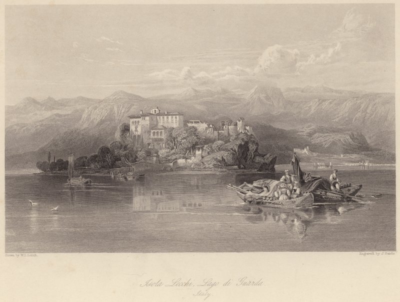 Isola Lecchi, Lago di Garda, Italien von William Leighton (after) Leitch