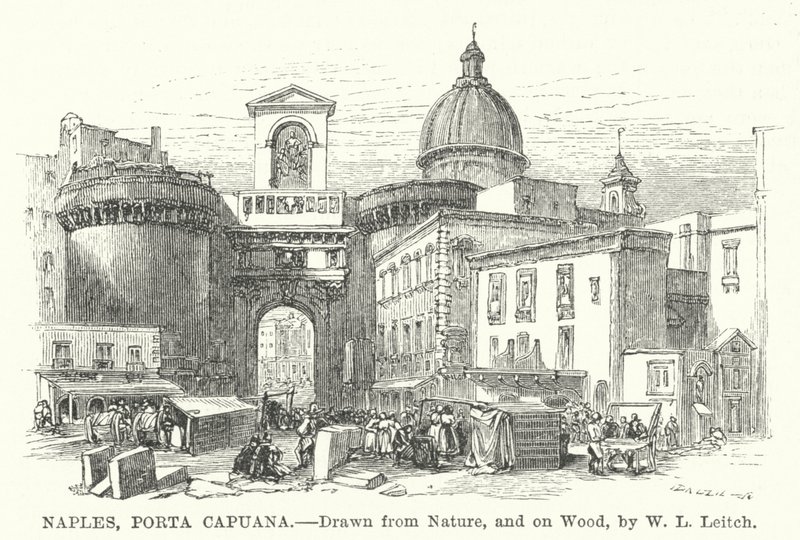 Neapel, Porta Capuana von William Leighton (after) Leitch