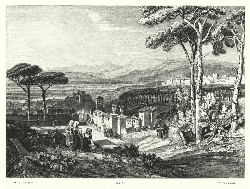 Lord Byrons Childe Harold, Canto IV, Strophe 174 von William Leighton Leitch