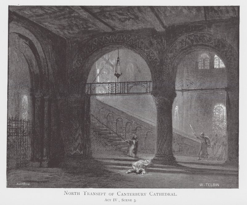 Nordquerhaus der Kathedrale von Canterbury von William Lewis (after) Telbin