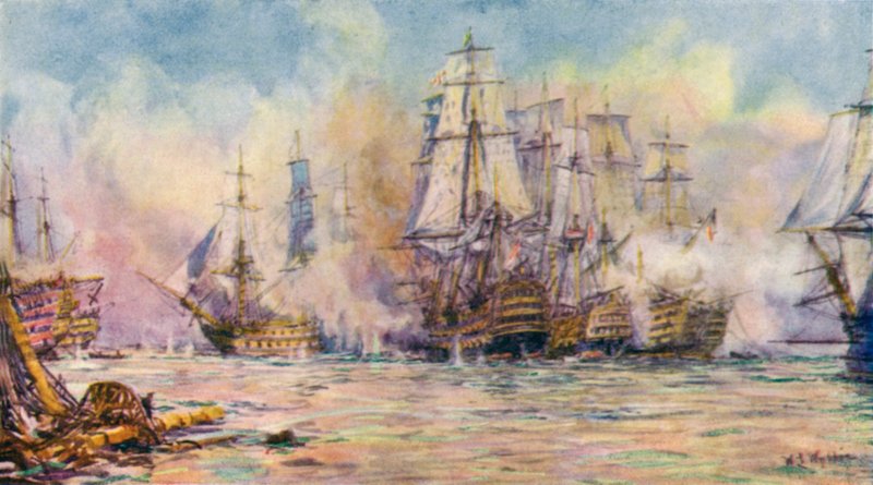 Schlacht von Trafalgar von William Lionel (after) Wyllie