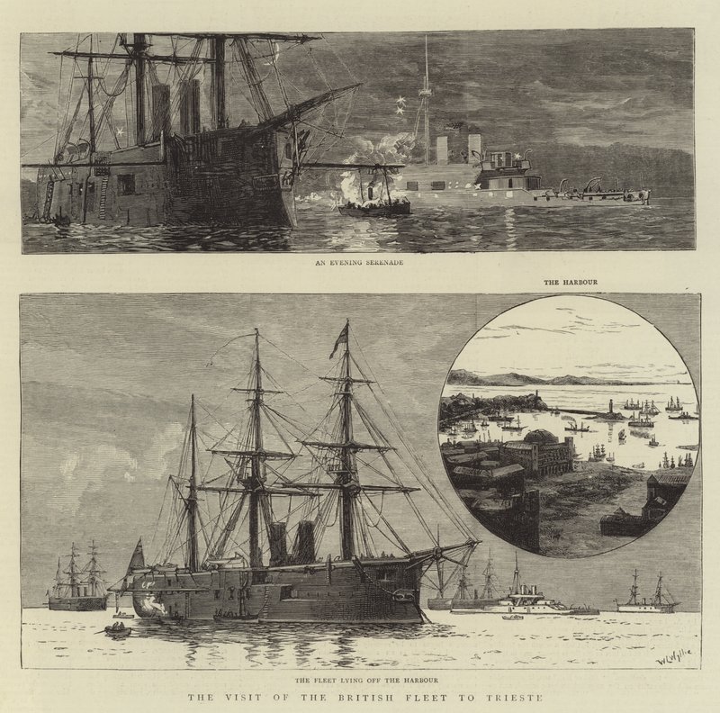Der Besuch der britischen Flotte in Triest von William Lionel Wyllie