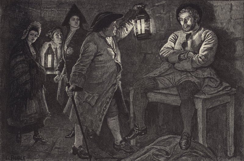 Der Baillie entdeckt Rob Roy im Gefängnis von William Lockhart Bogle