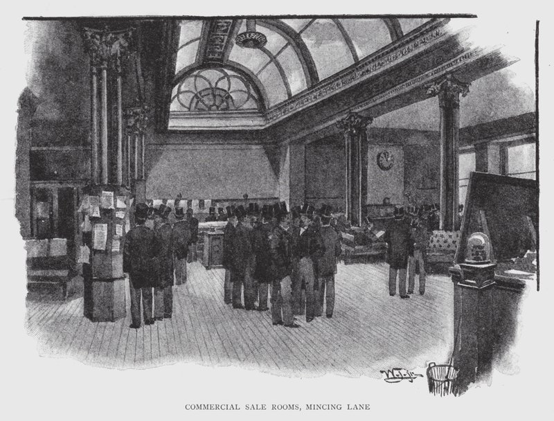 Commercial Sale Rooms, Mincing Lane von William Luker