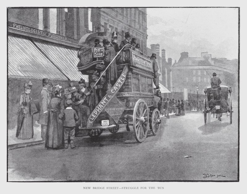 New Bridge Street, Kampf um den Bus von William Luker