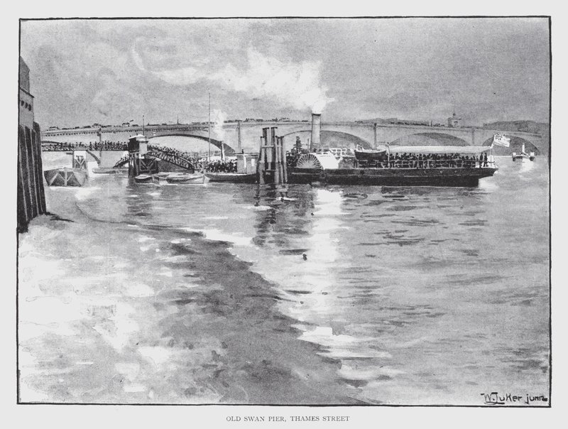 Old Swan Pier, Thames Street von William Luker