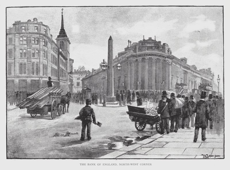 Die Bank of England, Nordwest-Ecke von William Luker