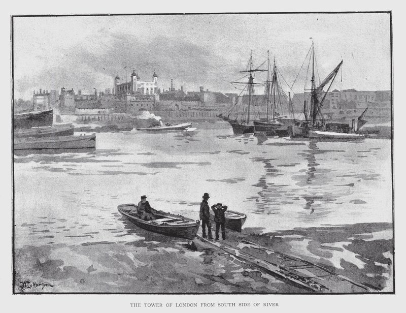 Der Tower of London von der Südseite des Flusses von William Luker