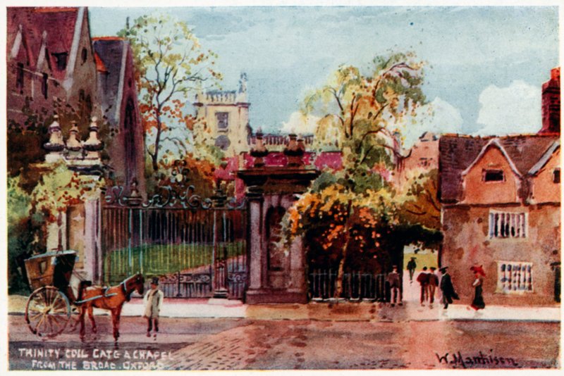 Trinity College, Tor und Kapelle, von der Broad St von William Matthison