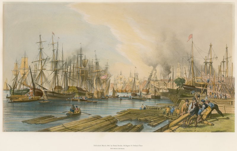 Schiffbau in Limehouse, der Präsident im Bau von William Parrott