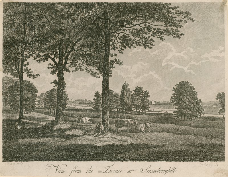Blick von der Terrasse von Strawberry Hill, London von William Pars