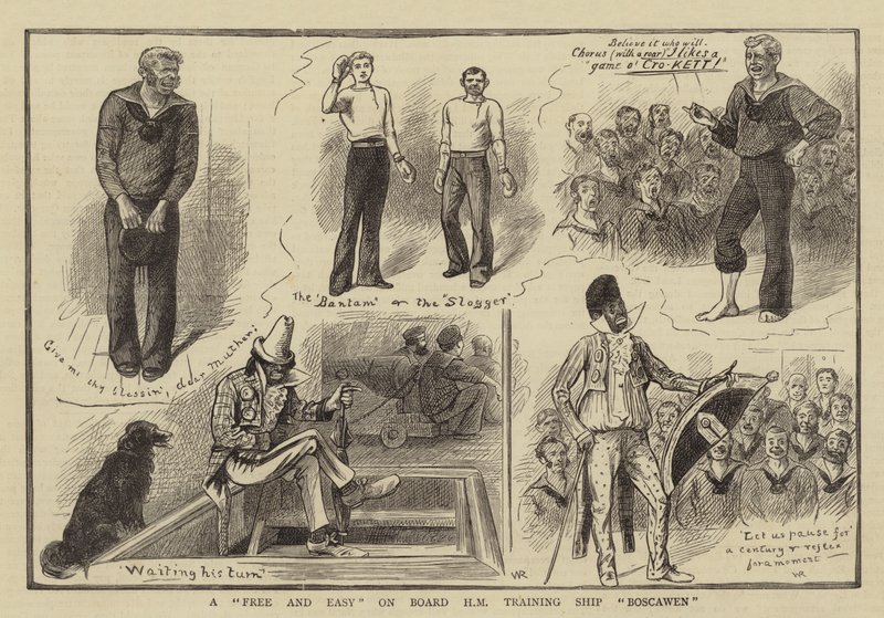Ein freier und einfacher an Bord des Ausbildungsschiffs HM Boscawen von William Ralston