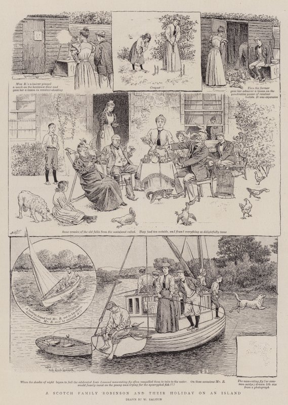 Eine schottische Familie Robinson und ihr Urlaub auf einer Insel von William Ralston