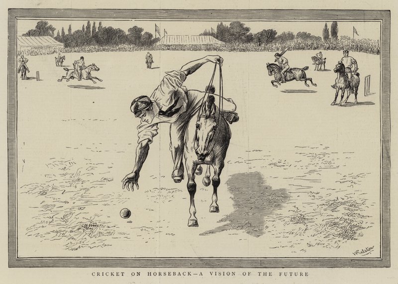Cricket zu Pferd, eine Vision der Zukunft von William Ralston