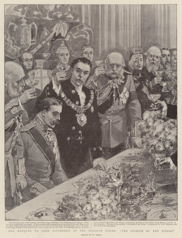 Das Bankett für Lord Kitchener im Mansion House, der Toast auf den Sirdar von William Small