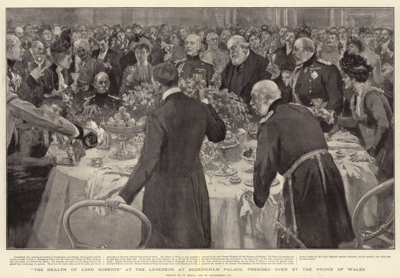 Die Gesundheit von Lord Roberts beim Mittagessen im Buckingham Palace, geleitet vom Prinzen von Wales von William Small