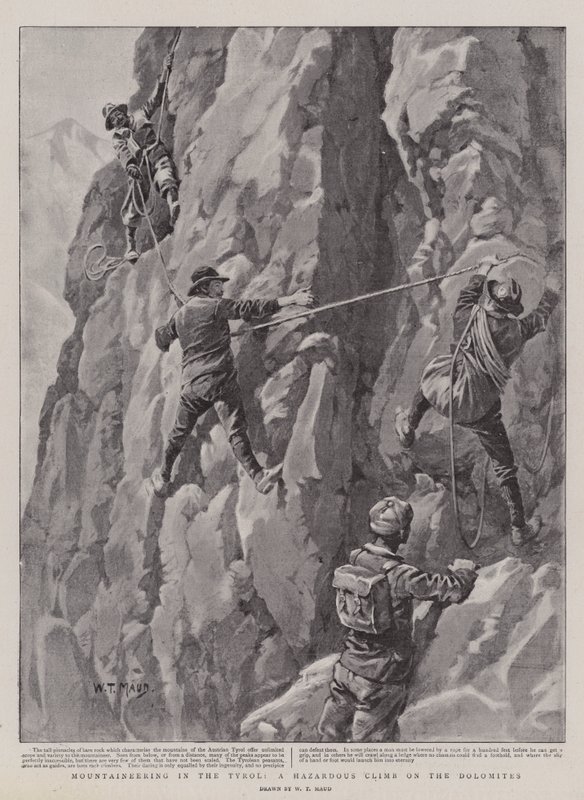 Bergsteigen in Tirol, ein gefährlicher Aufstieg in den Dolomiten von William T. Maud