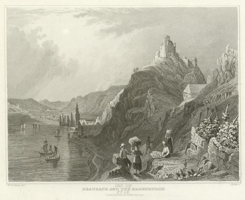Braubach und die Marksburg von William Tombleson