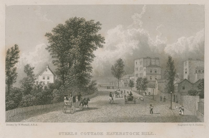 Sir Richard Steeles Cottage, Haverstock Hill von William Westall