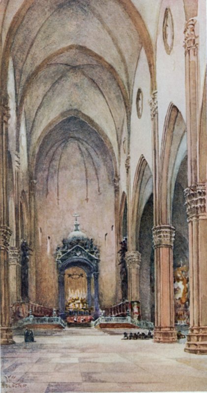 Bologna. Innenraum von S. Petronio von William Wiehe Collins