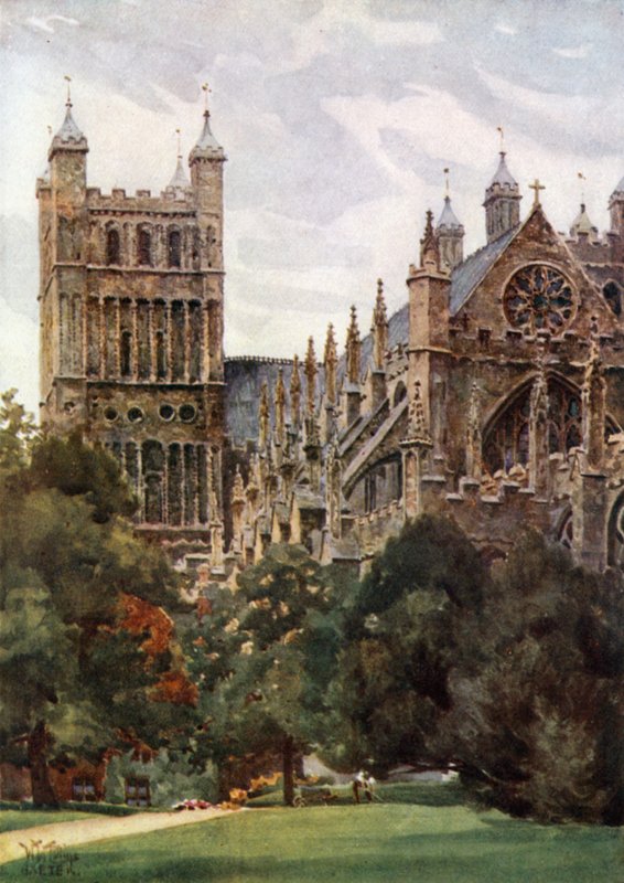 Exeter von den Palastgärten von William Wiehe Collins