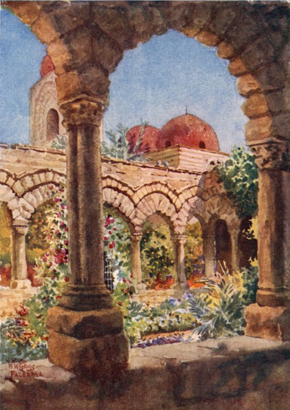 Palermo. Die Kreuzgänge von S. Giovanni degli Eremiti von William Wiehe Collins