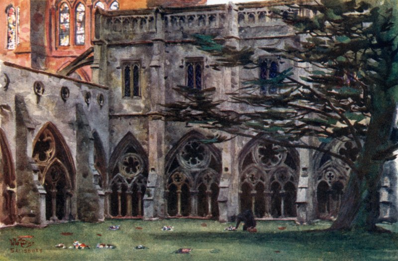 Salisbury, die Kreuzgänge von William Wiehe Collins