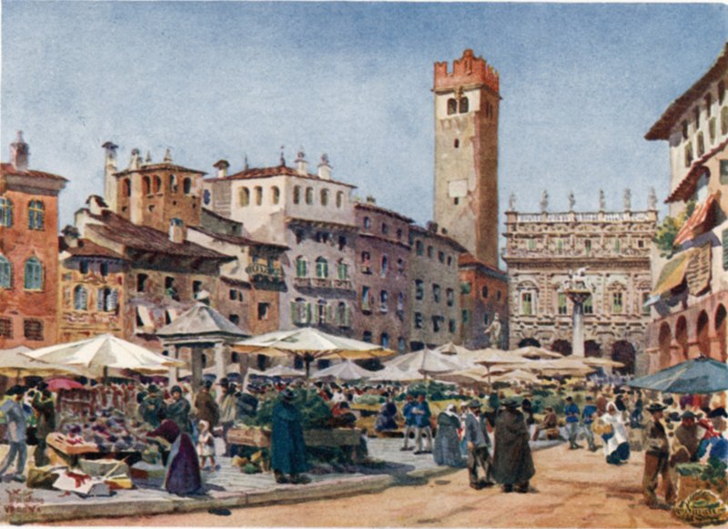 Verona. Der Marktplatz von William Wiehe Collins