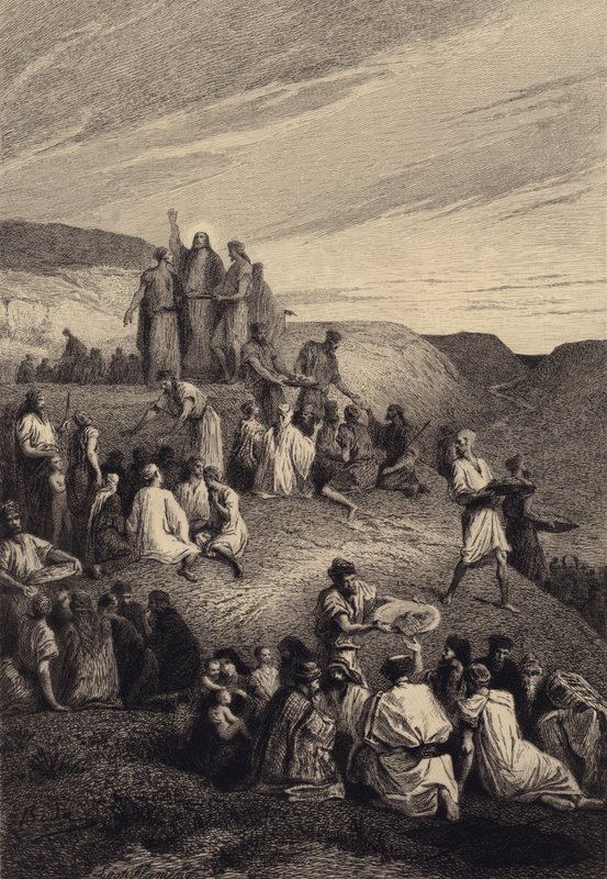 Das Wunder der Brotvermehrung von after Albert Robida