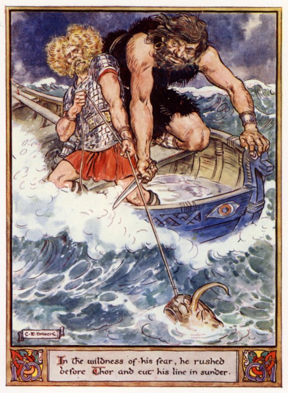In der Wildheit seiner Angst rannte er vor Thor und zerschnitt seine Leine von after Charles Edmund Brock