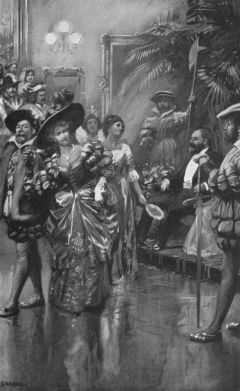 Kostümball des Royal Institute of Painters in Water Colours, 19. Mai 1885 von after Charles Mills Sheldon