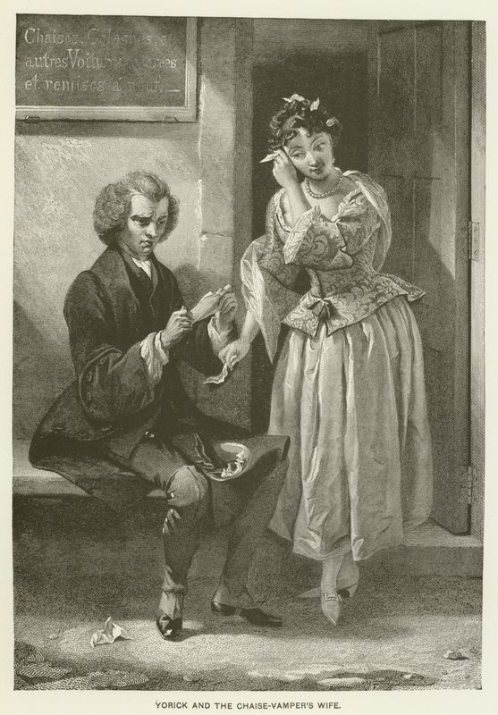 Yorick und die Frau des Chaise-Vampers von after Charles Robert Leslie