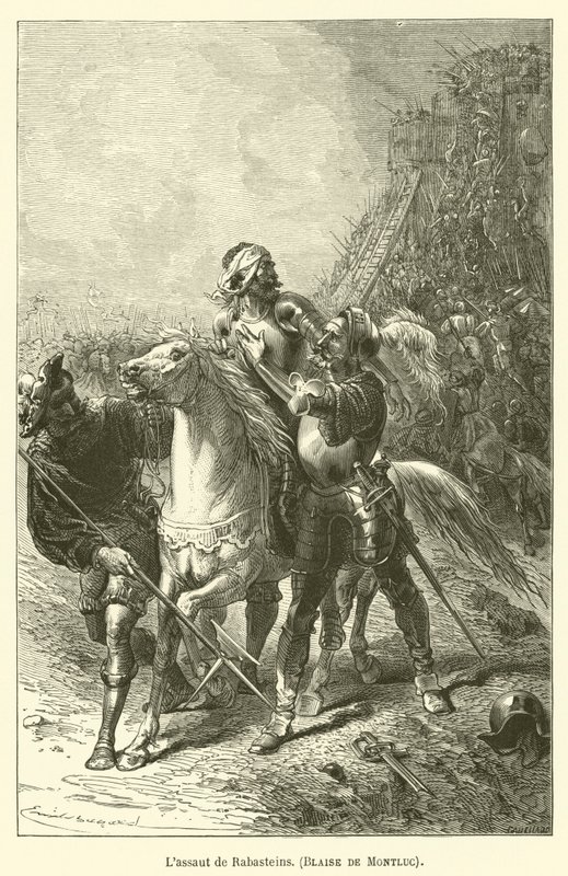 Der Angriff auf Rabasteins von after Emile Antoine Bayard